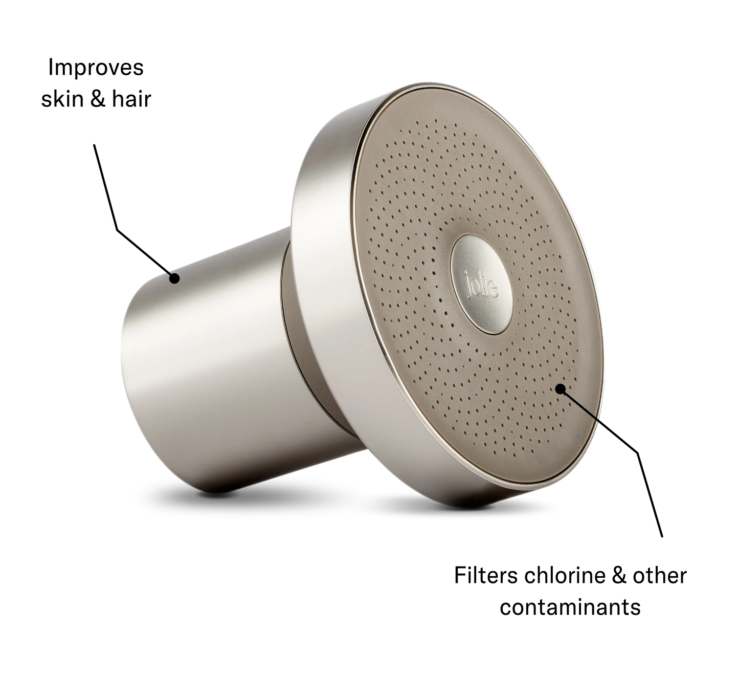 Jolie - The Filtered Showerhead (brushed steel)