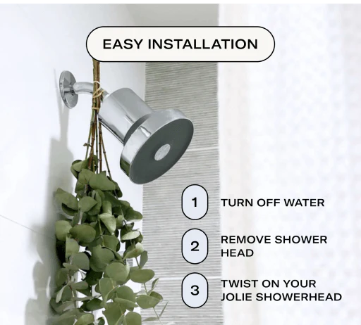 Jolie - The Filtered Showerhead (brushed steel)