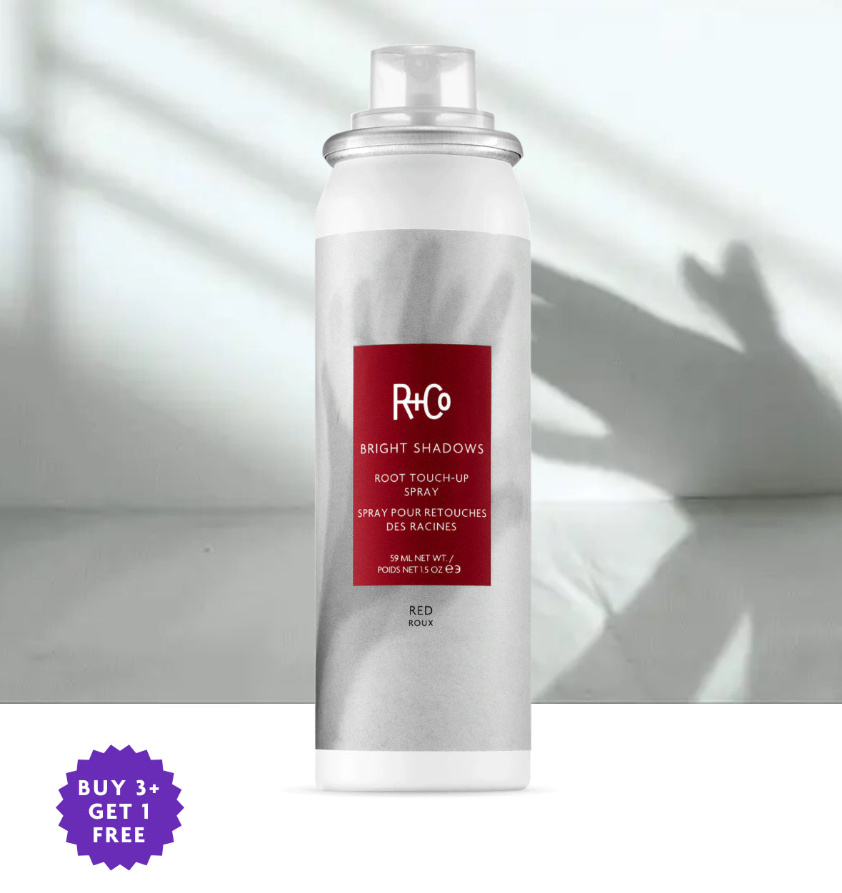 R+Co Bright Shadows Root Touch-up Spray RED