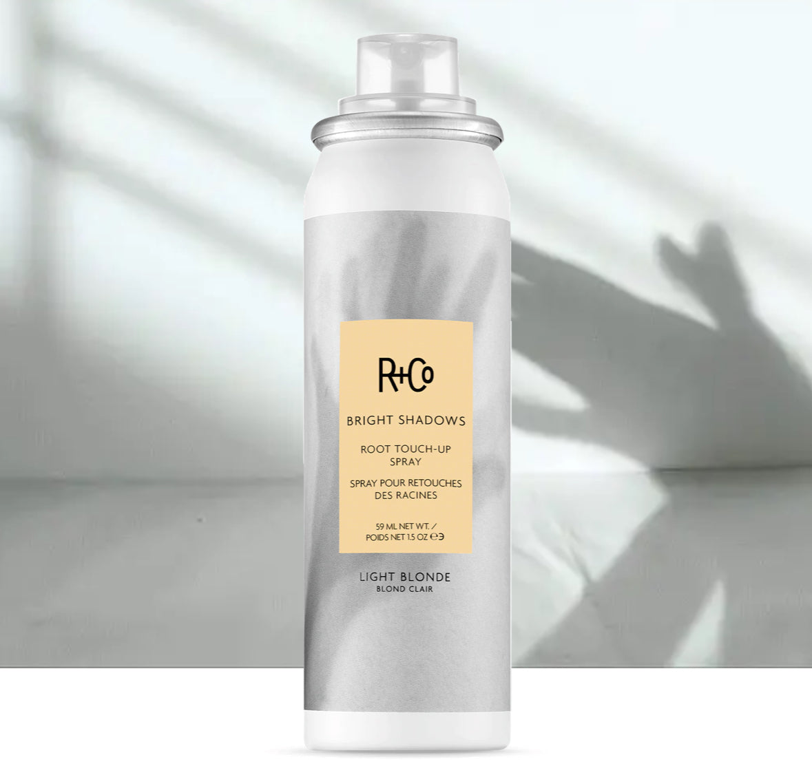 R+Co Bright Shadows Root Touch-up Spray - light blonde