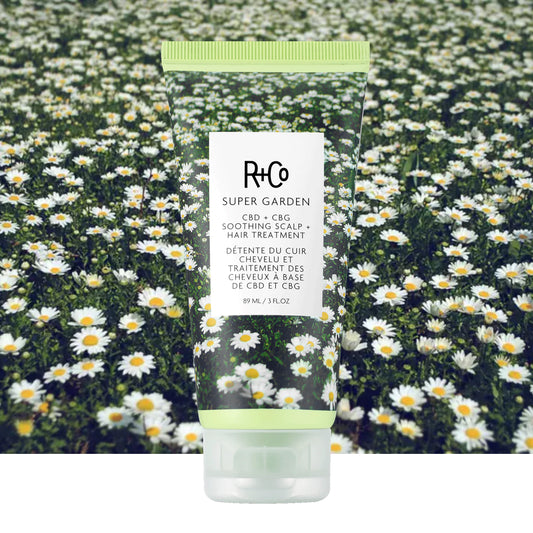 R+Co Super Garden CBD + CBG Soothing Scalp + Hair Treatment