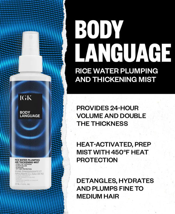 IGK Body Language - rice water plumping and thickening mist