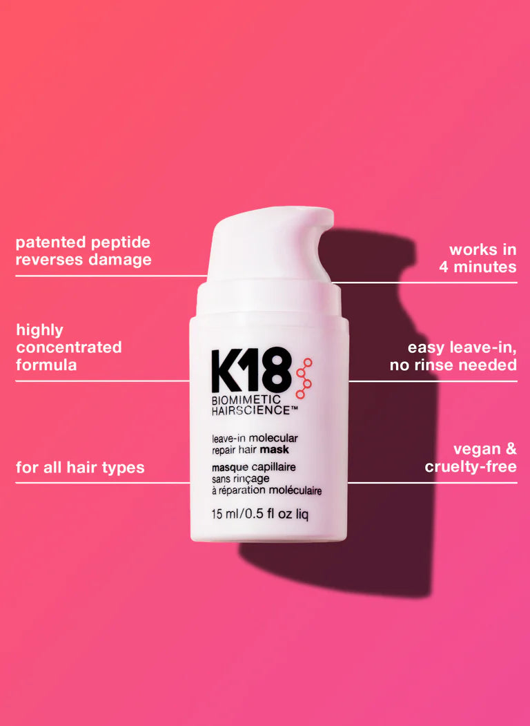 K18 mini leave-in molecular repair hair mask 15mL